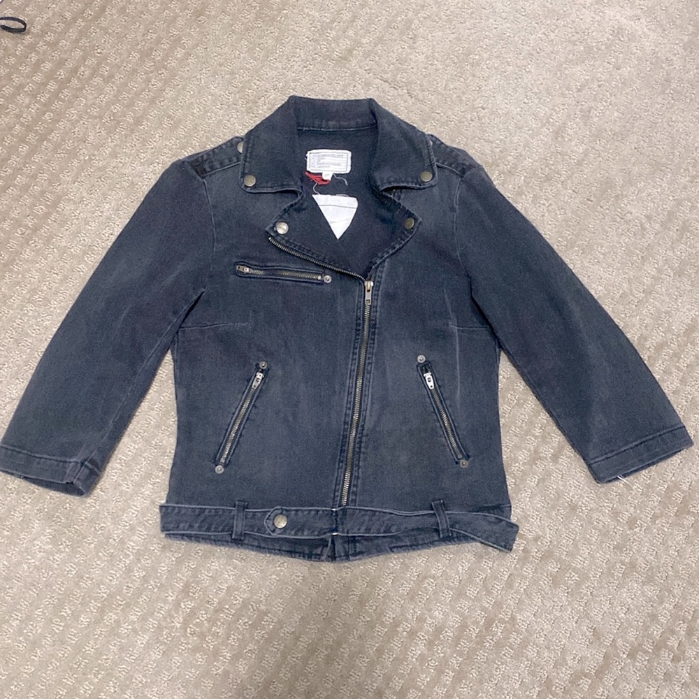 New Current Elliott black jean jacket